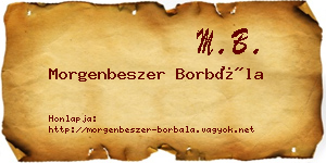 Morgenbeszer Borbála névjegykártya