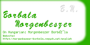 borbala morgenbeszer business card